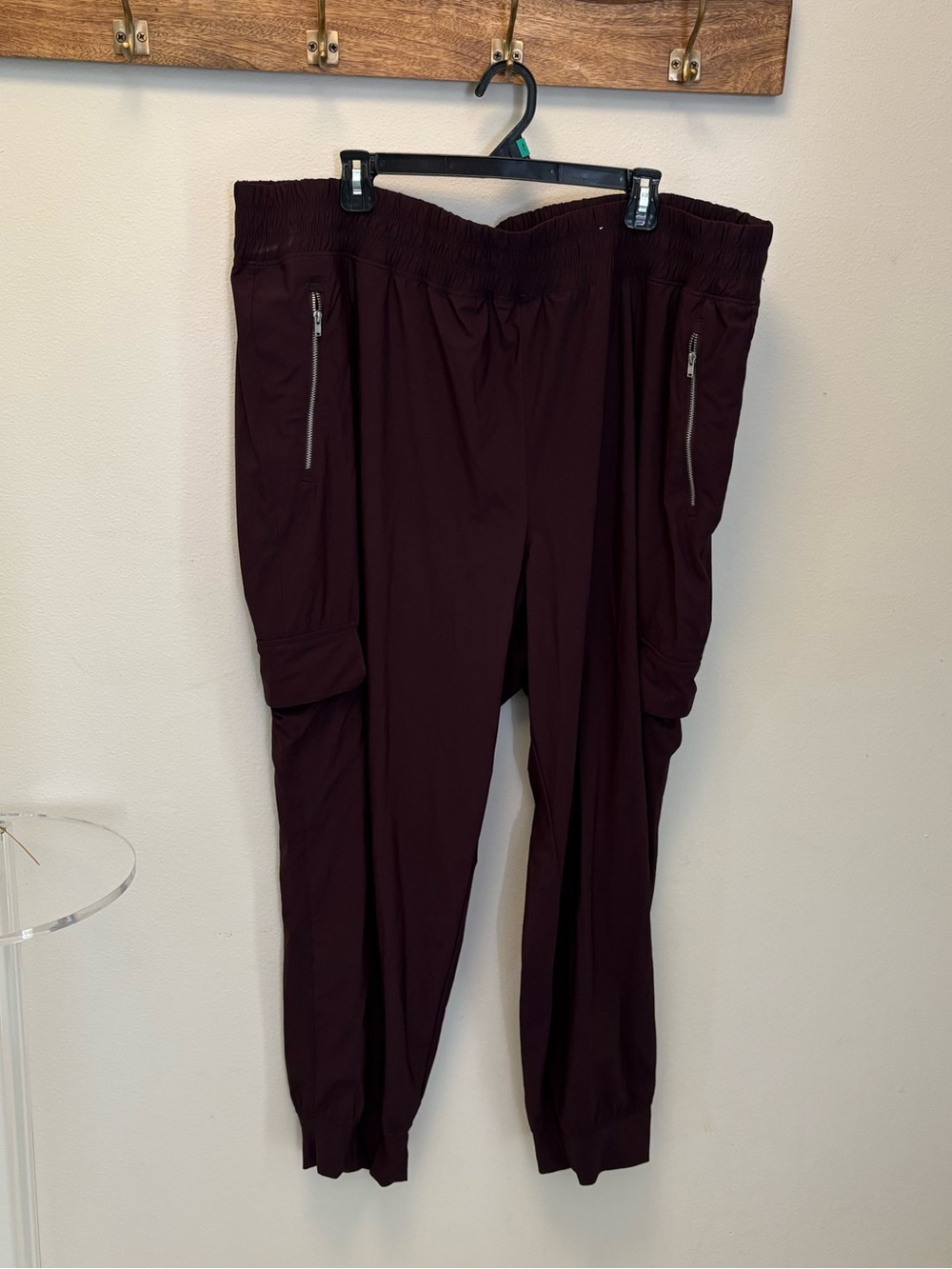 Women’s Old Nancy Sleektech Stretch Jogger Pants - Dark Burgundy